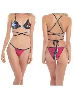 Revel Rey striped bikini bottom
